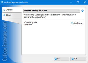 Delete Empty Folders for Outlook screenshot