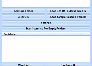 software - Delete Empty Folders Software 7.0 screenshot