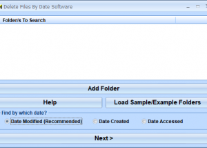software - Delete Files By Date Software 7.0 screenshot