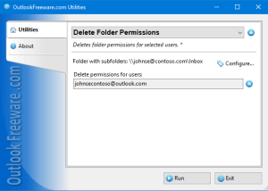 software - Delete Folder Permissions for Outlook 5.0 screenshot