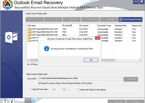 Aryson Outlook Email Recovery screenshot