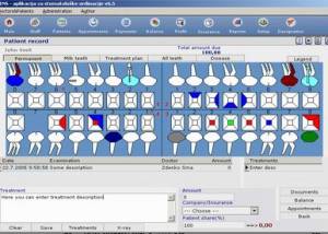 Dental clinic software screenshot