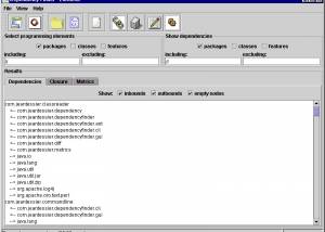 Dependency Finder screenshot