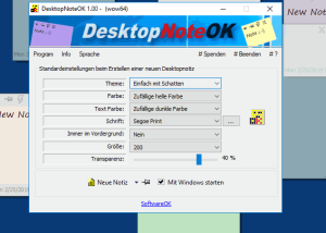 software - DesktopNoteOK 4.11 screenshot