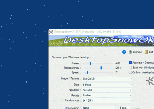 software - DesktopSnowOK 6.27 screenshot