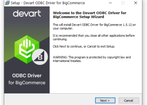 software - BigCommerce ODBC Driver by Devart 2.4.2 screenshot