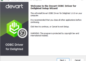 software - Delighted ODBC Driver by Devart 1.2.1 screenshot