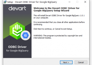 software - Google BigQuery ODBC Driver by Devart 1.5.2 screenshot