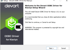 Klaviyo ODBC Driver by Devart screenshot