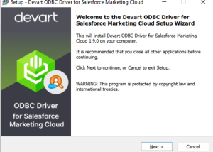 software - Salesforce MC ODBC Driver by Devart 1.12.0 screenshot