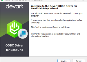 software - SendGrid ODBC Driver by Devart 1.1.0 screenshot