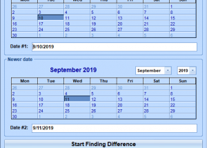 Difference Between Two Dates Software screenshot