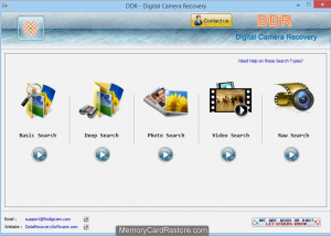 Digital Camera Data Recovery Tool screenshot