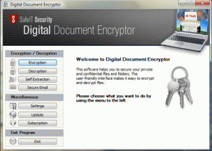 Digital Document Encryptor screenshot