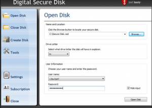 Digital Secure Disk screenshot