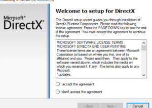 DirectX End-User Runtime Web Installer screenshot