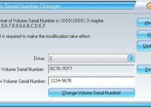 Disk Volume Serial Number Changer screenshot