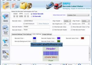 Distribution Barcode Label screenshot