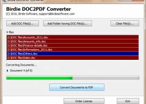 software - DOC Convert to PDF 2.5 screenshot