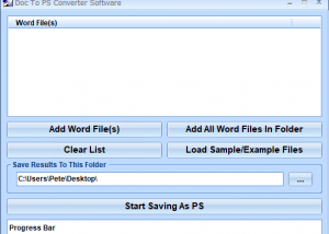 Doc To PS Converter Software screenshot