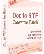 software - Doc to RTF Converter Batch 3.1.1.20 screenshot