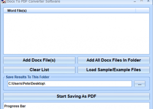 software - Docx To PDF Converter Software 7.0 screenshot
