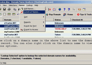 software - Domain Name - Analyzer & Generator 3.2 screenshot