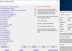 software - DoNotSpy11 1.3.0.0 screenshot