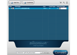 Doremisoft PDF to Flash Converter screenshot