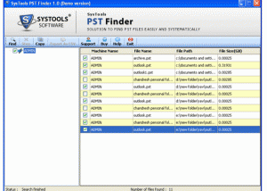 Download PST Finder Free screenshot