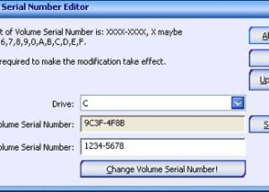 Drive Serial Number Editor screenshot