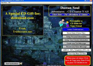 software - Dustan Soul Adventures CD/DVD Creator 6.0 screenshot