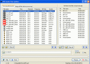 software - DVD Audio Files Splitter 2.0 screenshot