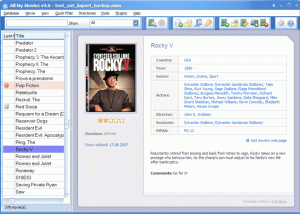 DVD Library screenshot