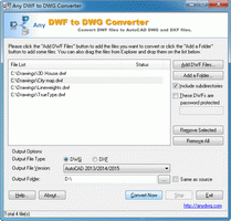 software - DWF to DWG Converter 2011.1 2010 screenshot