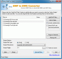 software - DWF to DWG Converter 2011.4 2011 screenshot