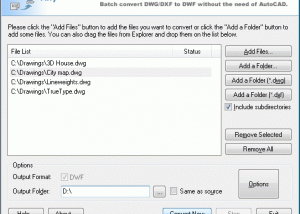 DWG to DWF Converter 7.6.11 screenshot