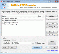 software - DWG to PDF Converter 2011.6 2011 screenshot