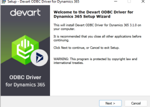 software - Dynamics 365 ODBC Driver by Devart 3.4.1 screenshot