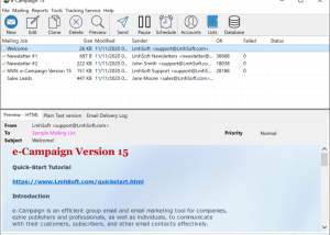 software - e-Campaign 15.0.0.3688 screenshot