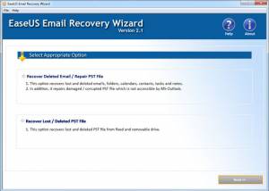 EaseUS Email Recovery Wizard screenshot