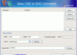 software - Easy CAD to SVG Converter 3.91 screenshot