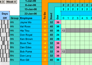 Easy Hour Assignments with Excel screenshot