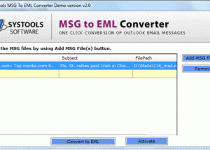 Easy MSG2EML Converter Tool screenshot