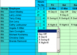 software - Easy Shift Scheduler for Excel 3.14 screenshot