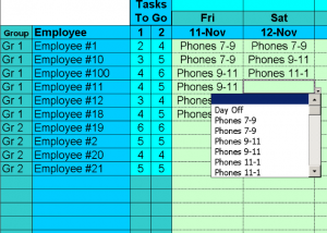 software - Easy Task Schedules with Excel 1.37 screenshot