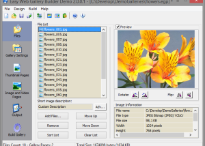 Easy Web Gallery Builder screenshot