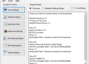 Full EasyBCD screenshot