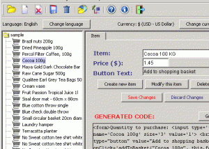 EasyWare Shopping Cart screenshot