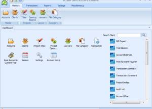 software - Ecolaw Lawyer Client Account Software 1.19 screenshot